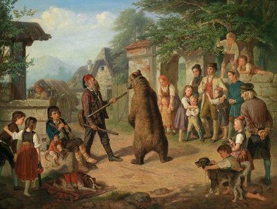 السيرك المتنقل في قرية بواسطة هيرمان بيستور